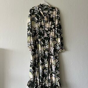 Floral Long Sleeve Toast Dress